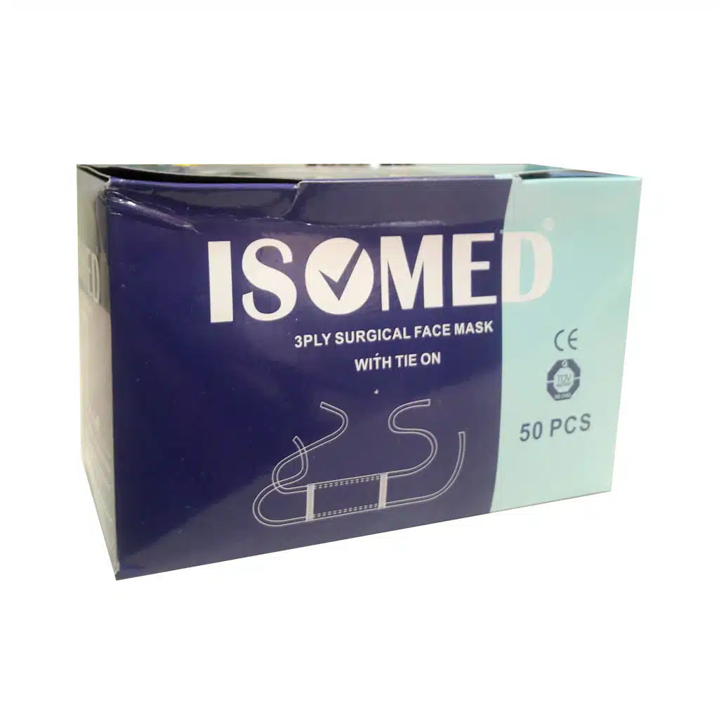 Isomed-Face-Mask-50-Pcs2.jpg.webp ماسک سه لایه جراحی بند دار ایزومد 50 عددی