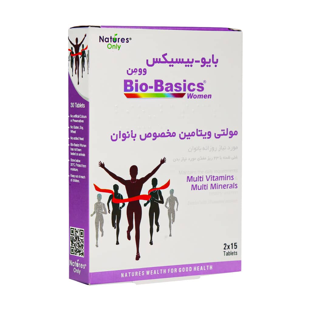 Natures-Only-Bio-Basics-Women-Tablets-30-Tabs قرص مولتی ویتامین بایوبیسیکس نیچرز اونلی مخصوص بانوان