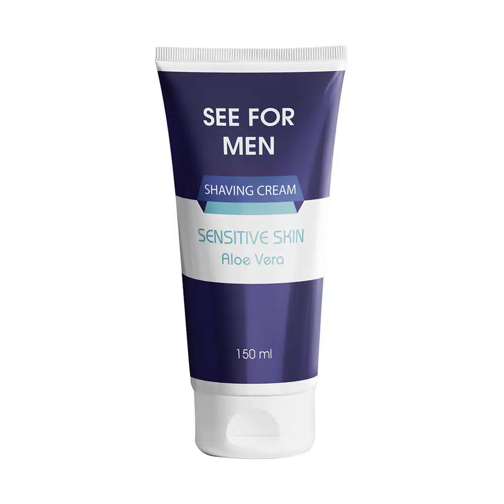 See-For-Aloe-Vera-Shaving-Cream-For-Men-150-ml-1.jpg.webp کرم اصلاح صورت پوست حساس آقایان سیفور 150 میلی لیتر