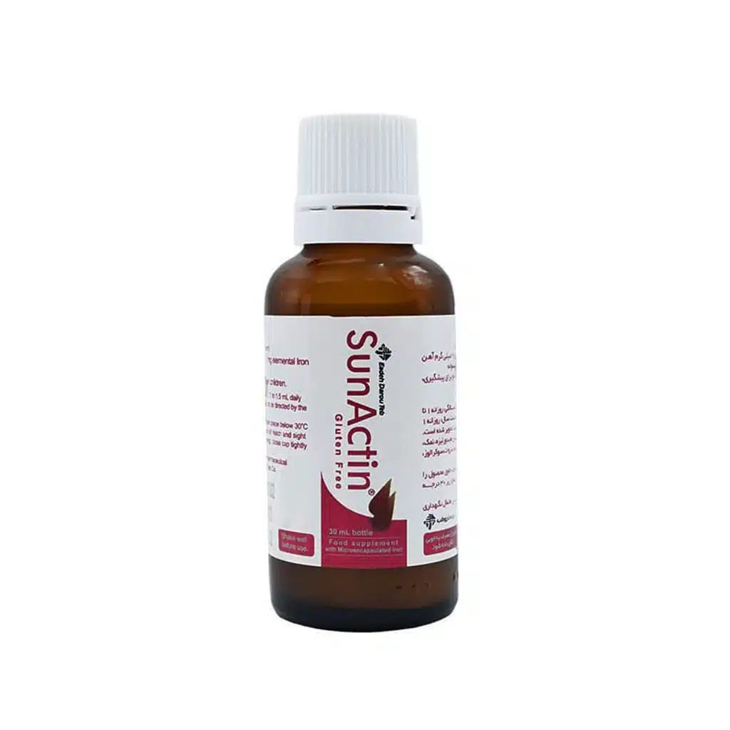Eadeh-Darou-Teb-Sun-Actin-Iron-Oral-Drop.jpg.webp قطره آهن سان اکتین ایده داروطب فاقد گلوتن 30 میلی لیتر