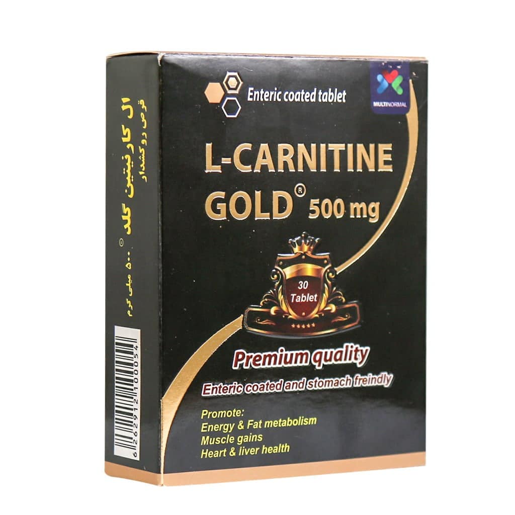Multi Normal L Carnitine Gold Tablet 30 Tabs قرص ال کارنیتین گلد 500 میلی گرمی مولتی نرمال