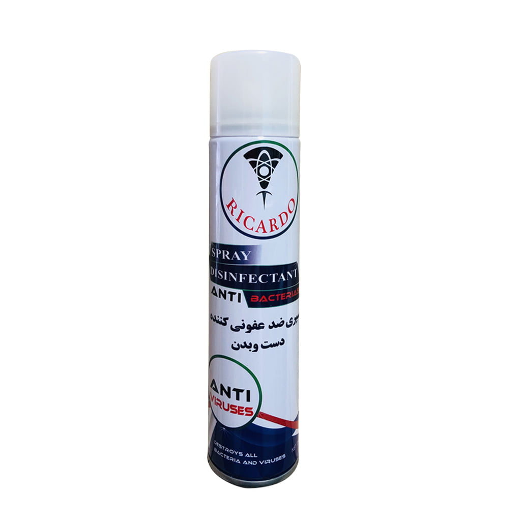 Ricardo Disinfectant Anti Bacterial Spray 300 ml اسپری ضد عفونی کننده دست و بدن ریکاردو