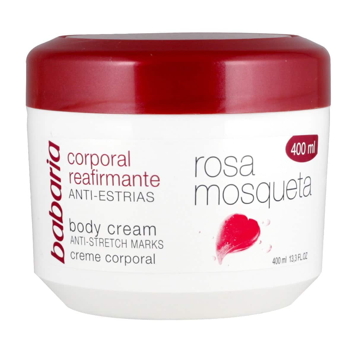 Babaria Rosa Oil Anti Stretch Marks Body Cream 400 ml کرم سفت کننده کاسه ای رزا