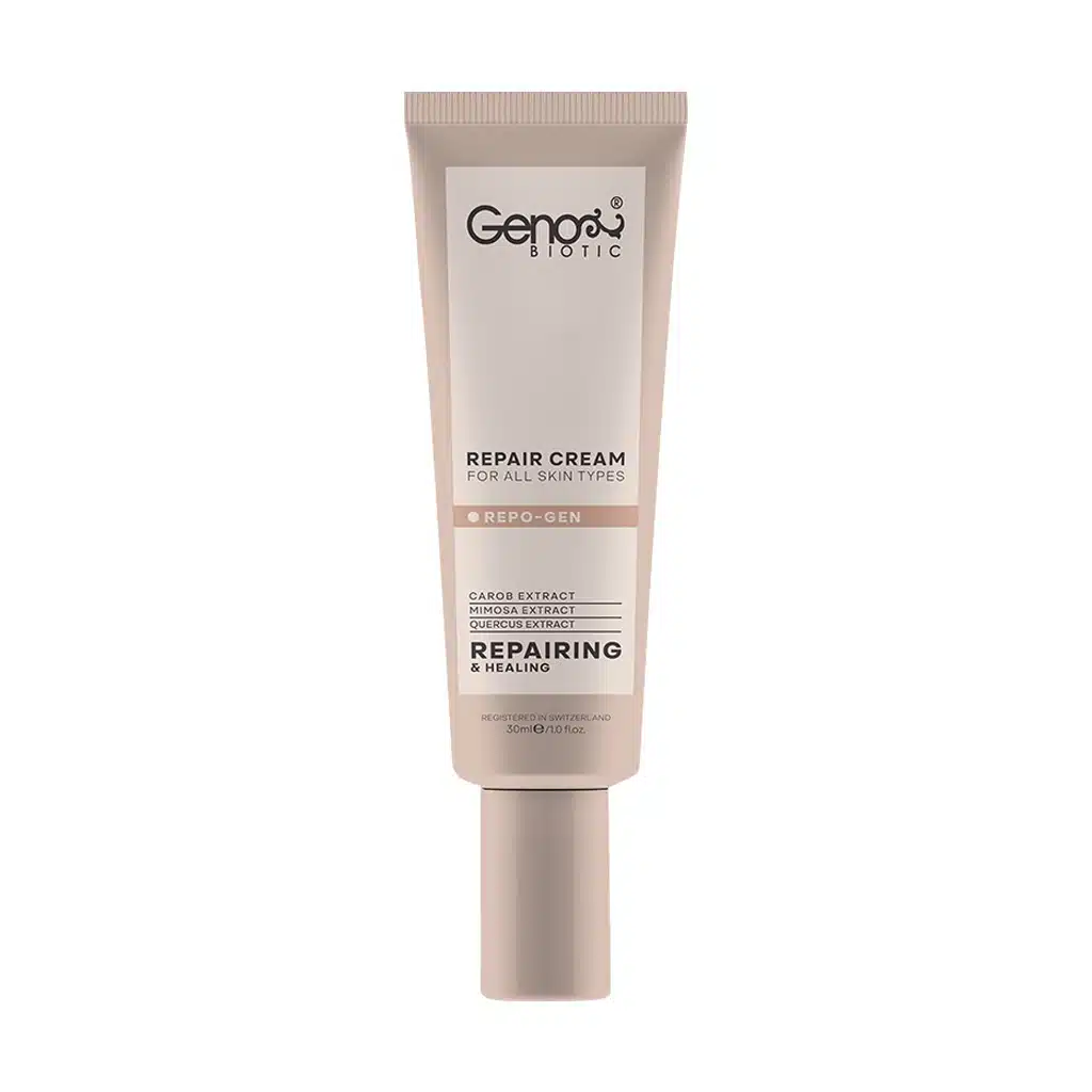 Geno-Biotic-RepoGen-Skin-Repairing-Cream-1.jpg.webp کرم ترمیم کننده پوست ژنوبایوتیک 30 میلی لیتر