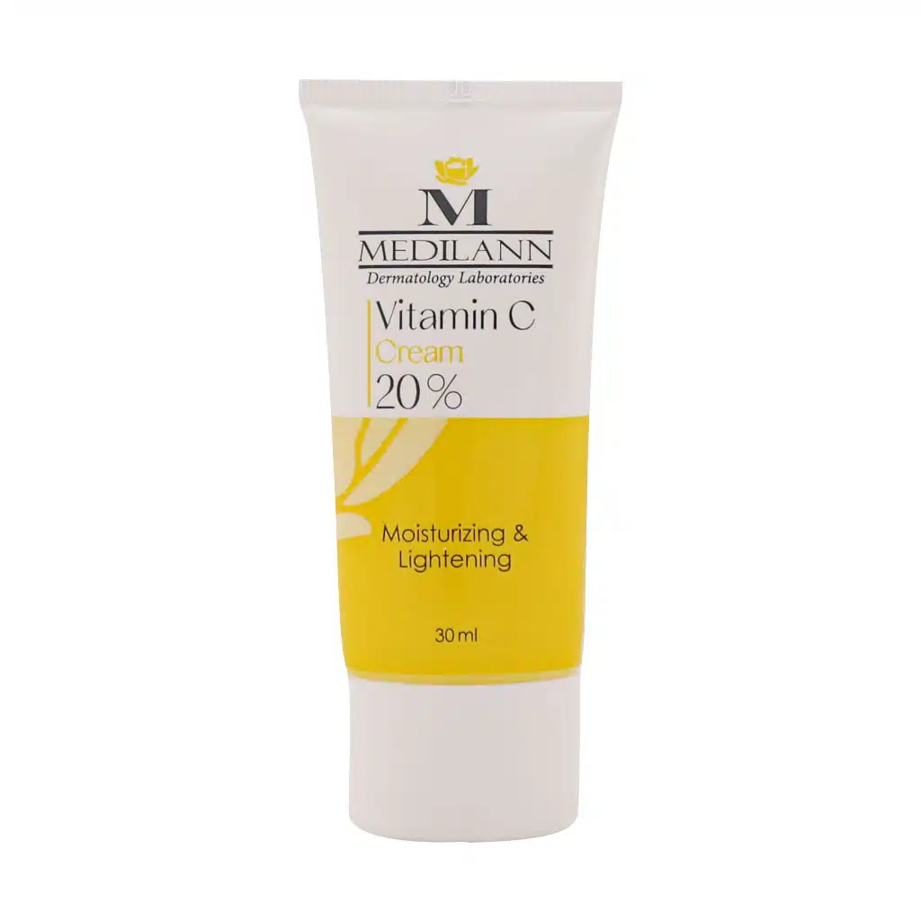 Medilann-Vitamin-C-Moisturizing-Lightening-Cream-30-ml.jpg.webp کرم ویتامین C روشن کننده و مرطوب کننده مدیلن ۳۰ میلی لیتر