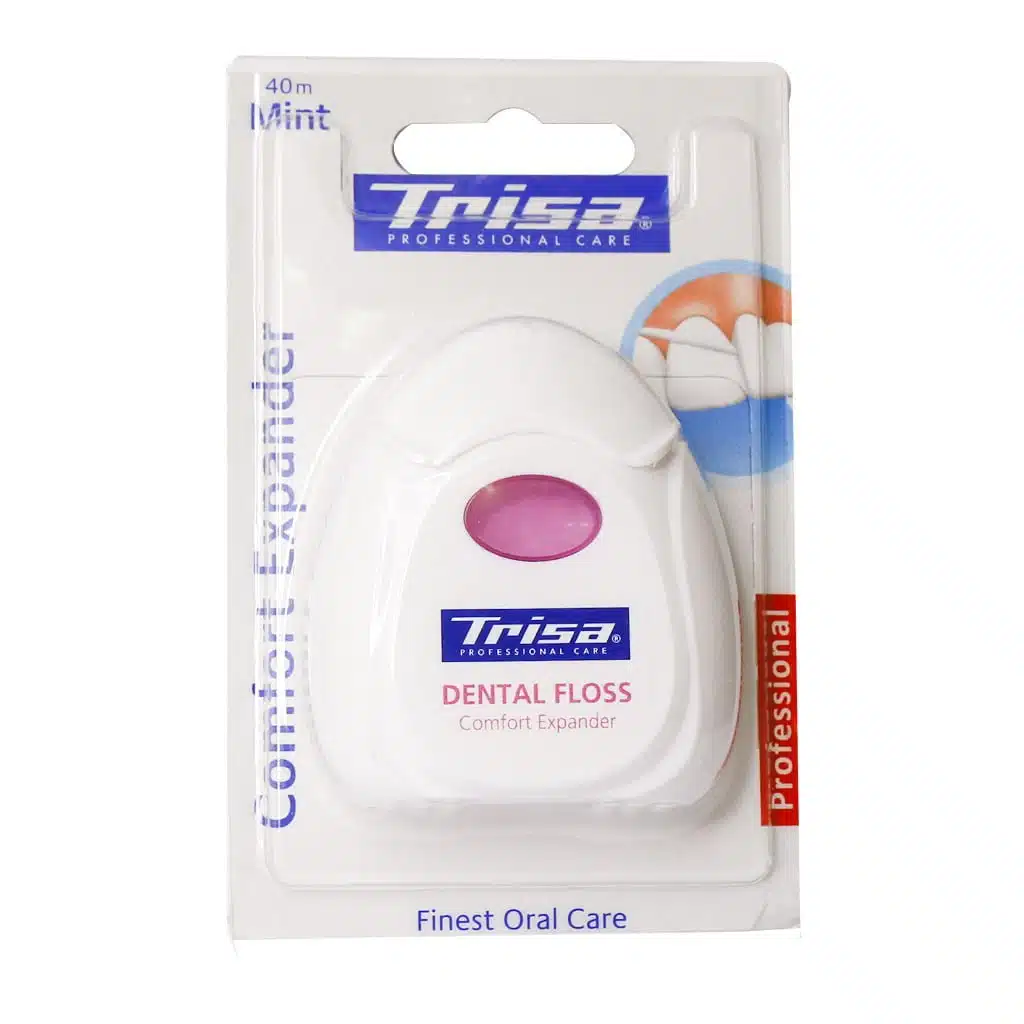 Trisa-Comfort-Expander-Floss-40-m.jpg.webp نخ دندان مدل کامفورت اکسپاندر تریزا 40 متر
