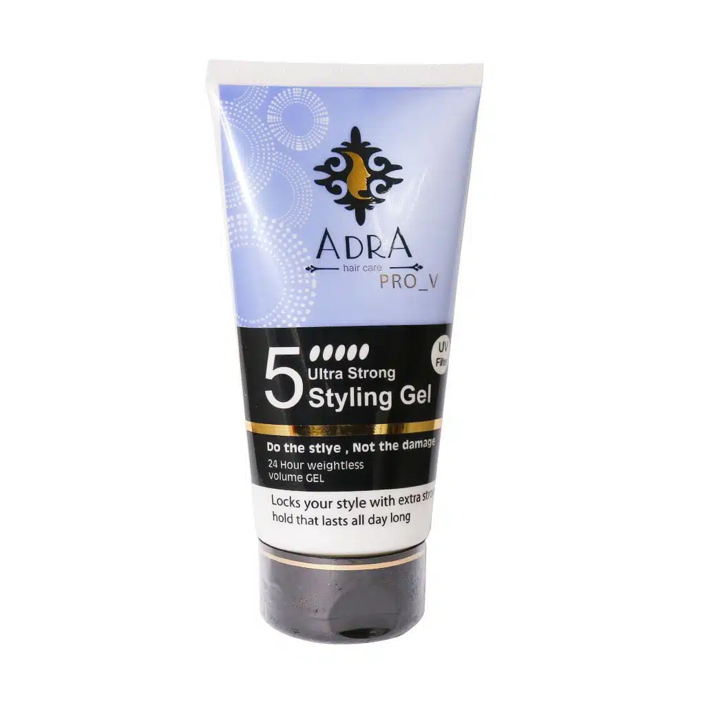 Adra-Ultra-Strong-Styling-Gel-150-ml.jpg.webp ژل پروویتامینه حالت دهنده قوی آدرا 150 میلی لیتر شماره 5