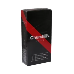 کاندوم با فرم بدنه ساده چرچیلز حاوی اسانس وانیل و روان کننده 12 عدد