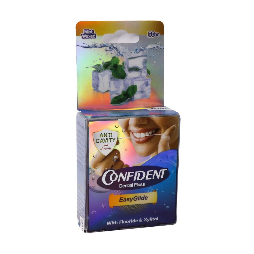Confident Easy Glide Dental Floss 50 m نخ دندان مدل Easy Glide کانفیدنت