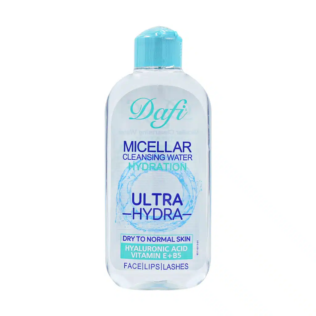 Dafi-Micellar-Cleaning-Water-Hydration-for-Dry-To-Normal-Skin-200-ml-1.jpg.webp میسلار واتر دافی پوست خشک 200 میلی لیتر