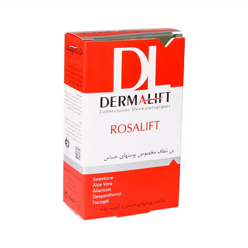 Dermalift-Rosalift-Transparent-Sensitive-Skin-Syndet-Bar-100-gr.jpg.webp پن شفاف رزالیفت درمالیفت مخصوص پوست های حساس 100 گرم