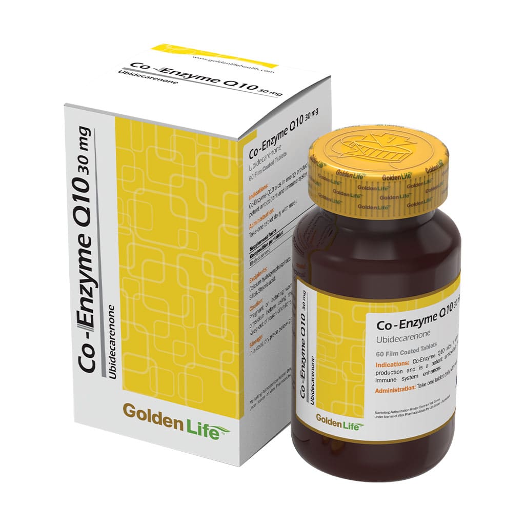 Golden Life Co-Enzyme Q10 30 mg 60 Tablet قرص کوآنزیم کیوتن ۳۰ میلی گرم گلدن لایف