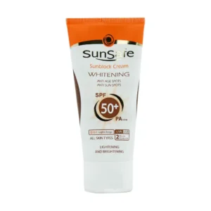 کرم ضد آفتاب SPF50 روشن کننده سان سیف مناسب انواع پوست 50 گرم