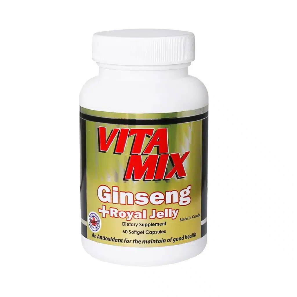 Vita-Max-Ginseng-Royal-Jelly-60-Softgel-Capsules.jpg.webp کپسول جینسینگ و رویال ژلی ویتامیکس 60 عددی