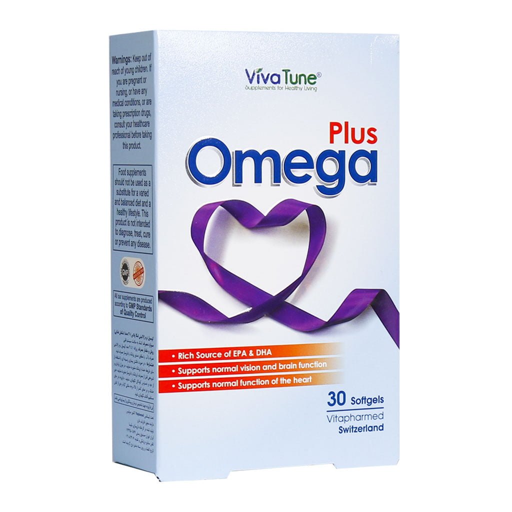 Viva Tune Omega Plus 30 softgels کپسول نرم ژلاتینی امگا پلاس ویواتیون