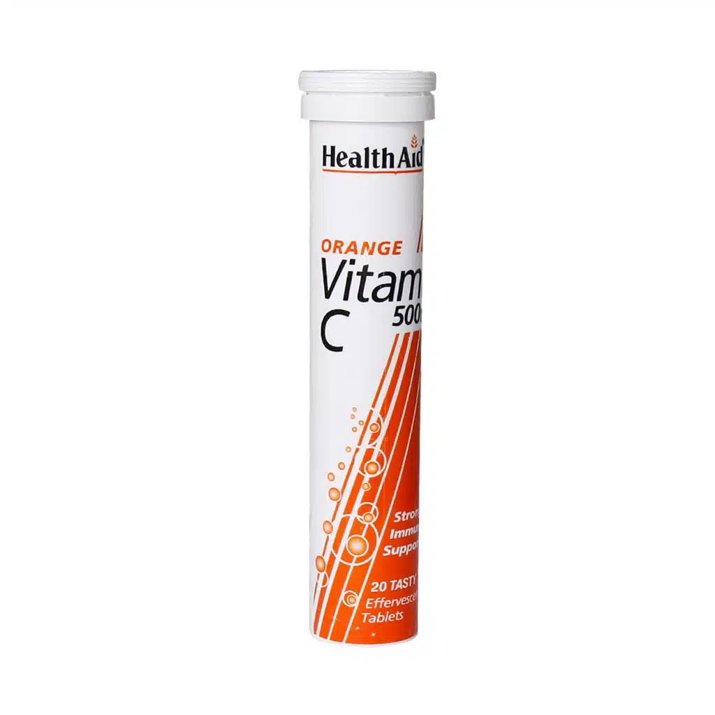 health-aid-vitamin-C-500mg-20-Effervescent-Tablets.jpg.webp قرص جوشان ویتامین C 500 میلی گرم هلث اید 20 عدد