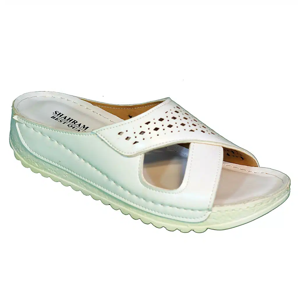 shahram-teb-1027-white.jpg.webp صندل طبی راحتی سفید زنانه شهرام طب مدل 1027