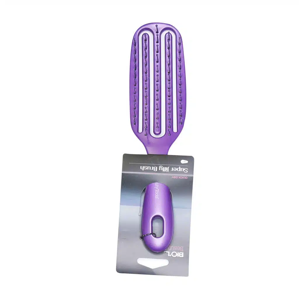 Biol-Beauty-Tools-I-Style-Brush-Purple.jpg.webp برس مو آی استایل بیول تونل دار با سوزن پلاستیکی رنگ بنفش