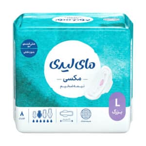 نوار بهداشتی مشبک نیمه ضخیم بالدار مای لیدی سایز بزرگ