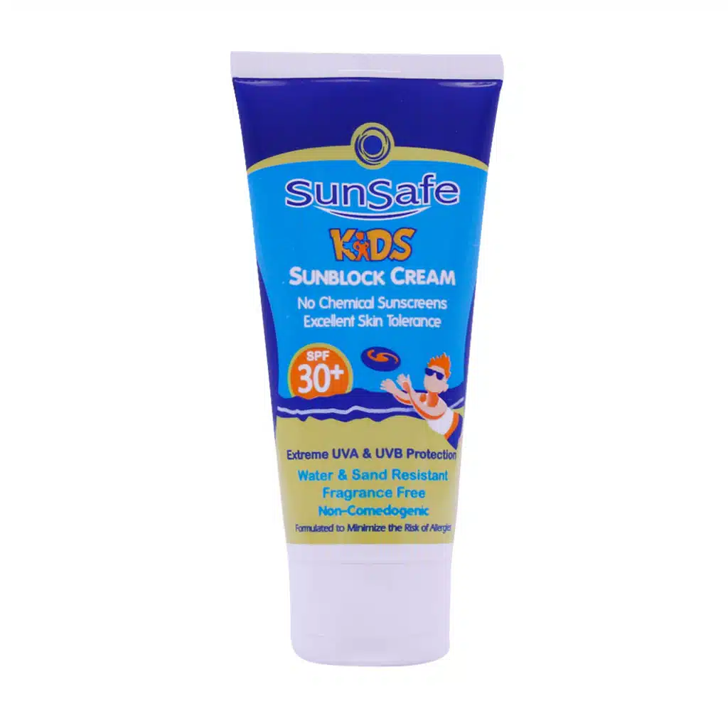 Sunsafe-Sunblock-Cream-SPF30-For-Kids-50-gr.jpg.webp کرم ضد آفتاب کودکان SPF30 سان سیف 50 گرم