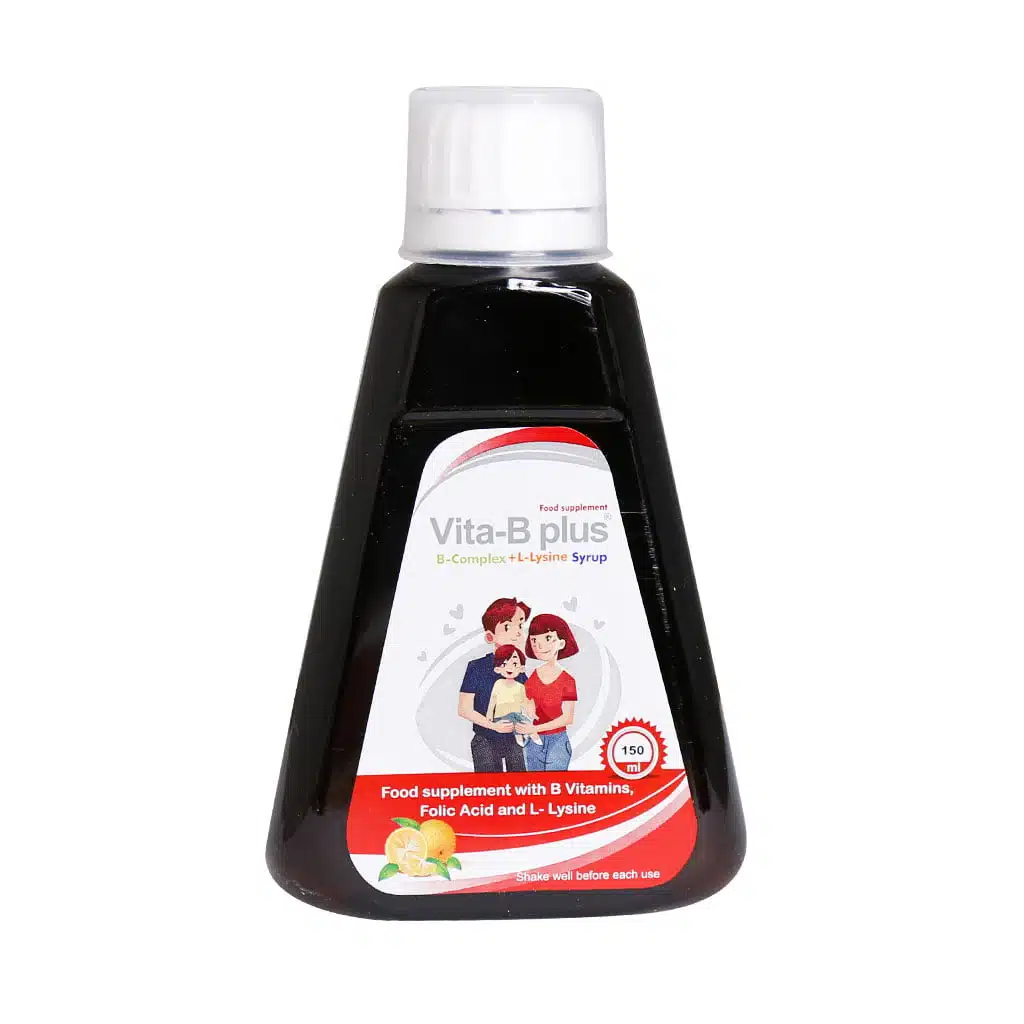 Kharazmi-Vita-B-Plus-B-complex-L-lysine-Syrup-150-ml.jpg.webp شربت ب-کمپلکس و ال لیزین ویتا بی پلاس خوارزمی 150 میلی لیتر