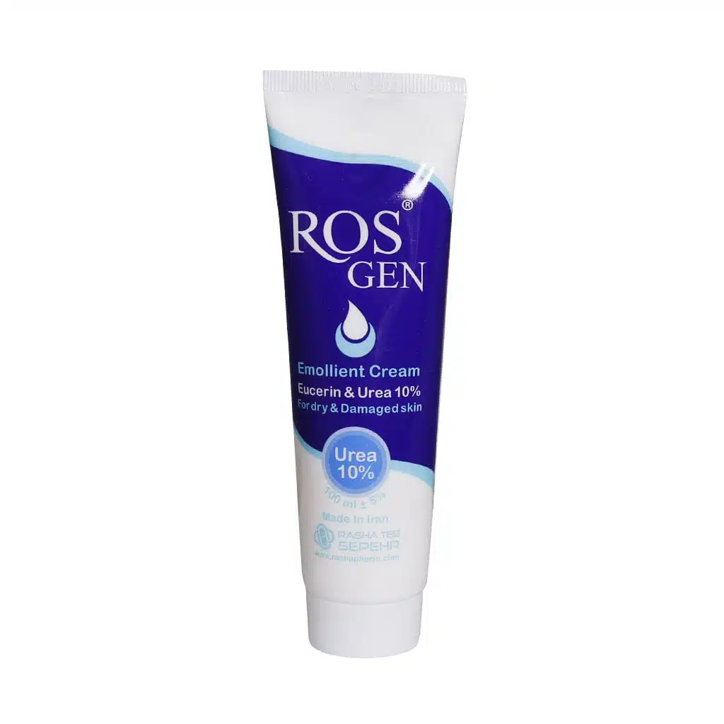 Ros-Gen-Emollient-Cream-Eucerin-and-Urea-10-100-ml.jpg.webp کرم مرطوب کننده رز ژن حاوی اوسرین و اوره 10 درصد حجم 100 میلی لیتر