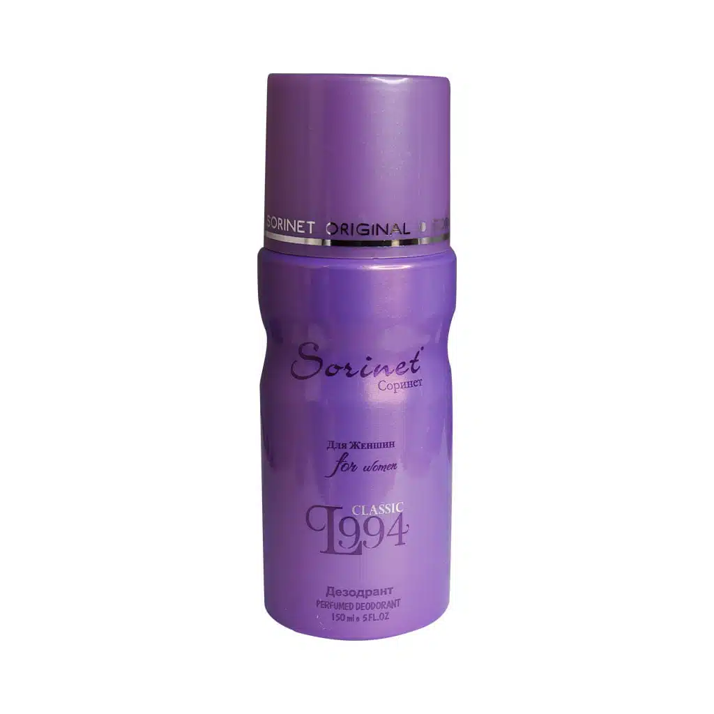 Sorinet-L994-Spray-For-Women-150-ml.jpg.webp اسپری خوشبو کننده زنانه سورینت مدل L994 حجم 150 میلی لیتر