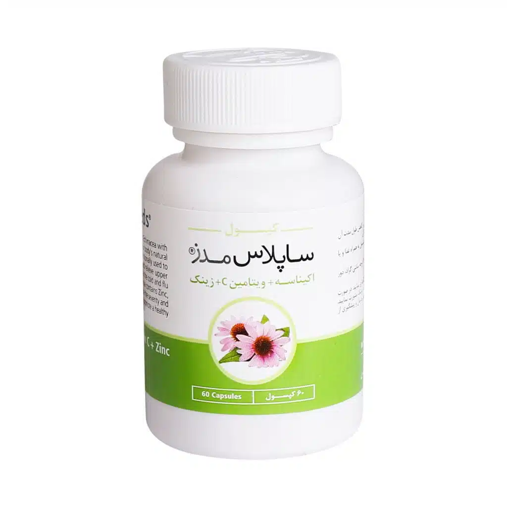 Supplus-Meds-Echinacea-Vitamin-C-Zinc-60-Caps.jpg.webp کپسول ساپلاس مدز تقویت سیستم ایمنی بدن طبیعت زنده 60 عدد