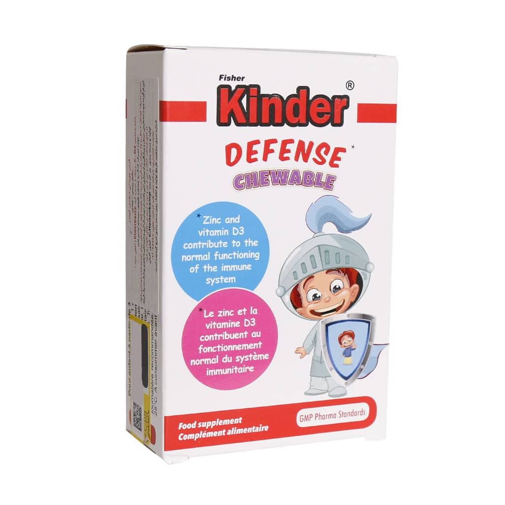 Fisher Kinder Defense 60 Tabs قرص جویدنی دیفنس فیشر کیندر