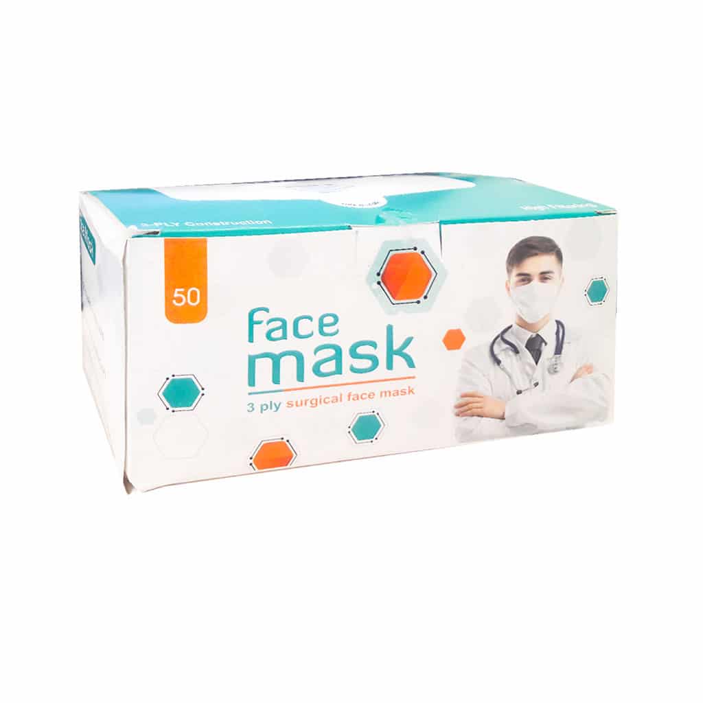 Face Mask 3 Ply Surgical Face Mask 50 Pieces ماسک سه لایه جراحی فیس ماسک