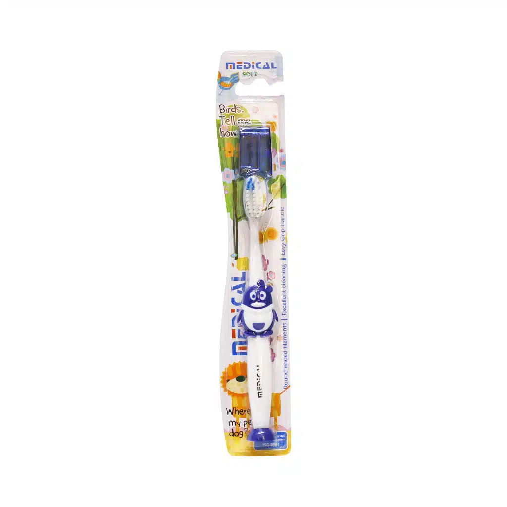 Medical-Soft-Brush-model-Penguin-Kide-Toothbrushes-abi.jpg.webp مسواک بچه گانه مدیکال مدل پنگوئن با برس نرم