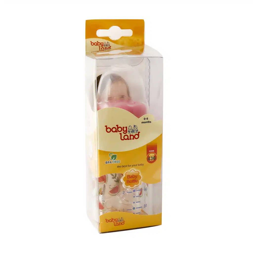 Baby-Land-Bottle-Pyrex-For-0-6-Months-120-Ml.....jpg.webp شیشه شیر پیرکس بیبی لند 120 میلی لیتر مناسب نوزادان از بدو تولد تا 6 ماهگی