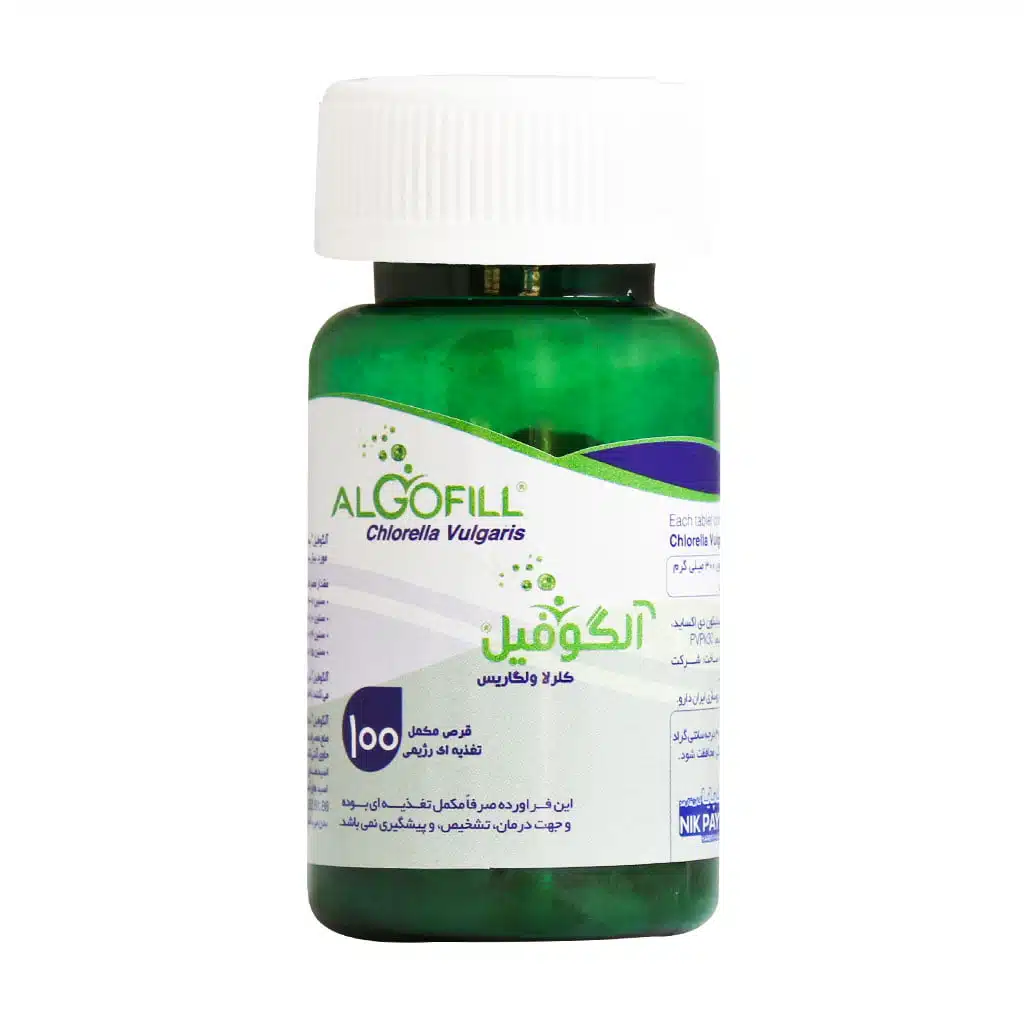 Nik-Paya-Algofill-Chlorella-Vulgaris-100-Tabs.jpg.webp قرص آلگوفیل نیک پایا