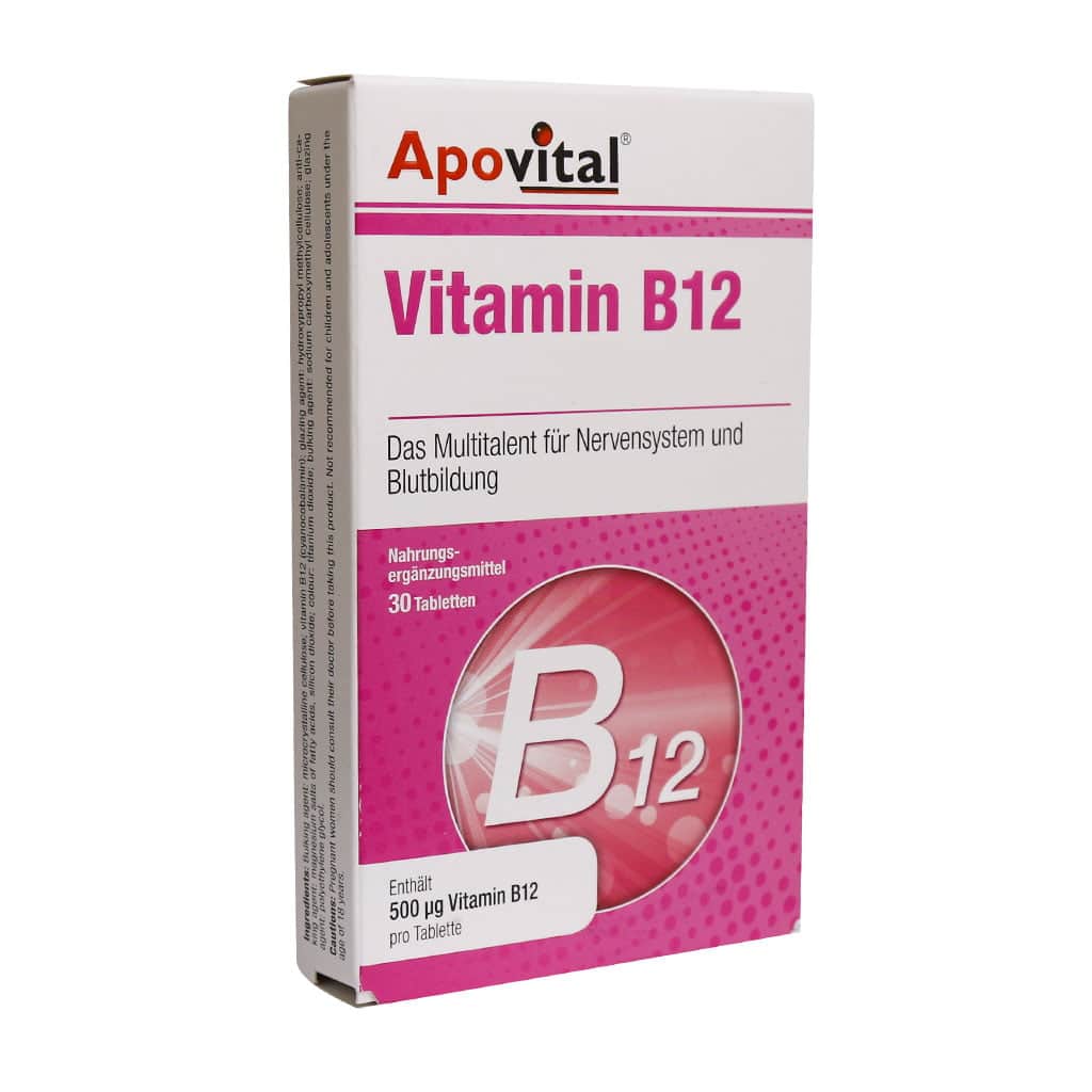 b12-apovital. قرص ویتامین B12 500 آپوویتال