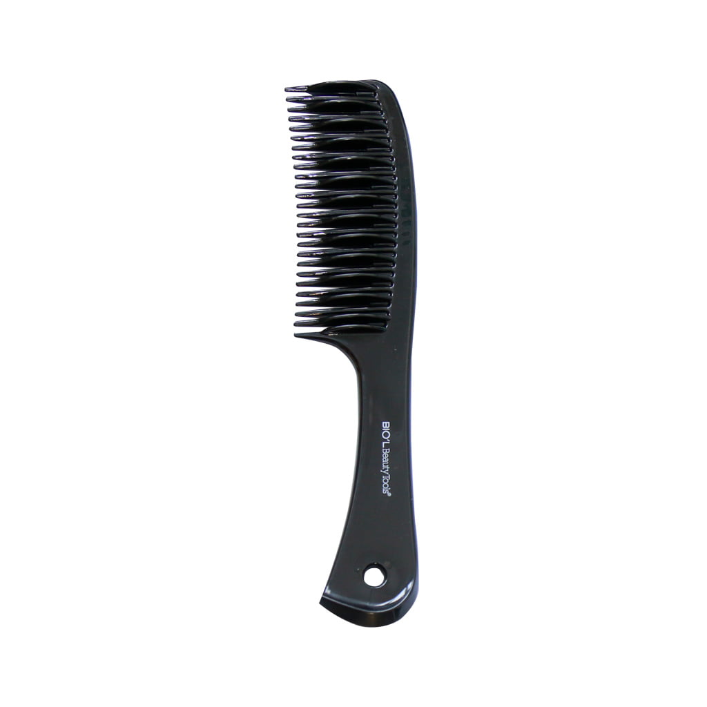 Biol-Silky-&-Smooth-Graphite-Style-Comb-Size-Larg شانه موی سر گرافیت استایل تخت دسته دار بیول