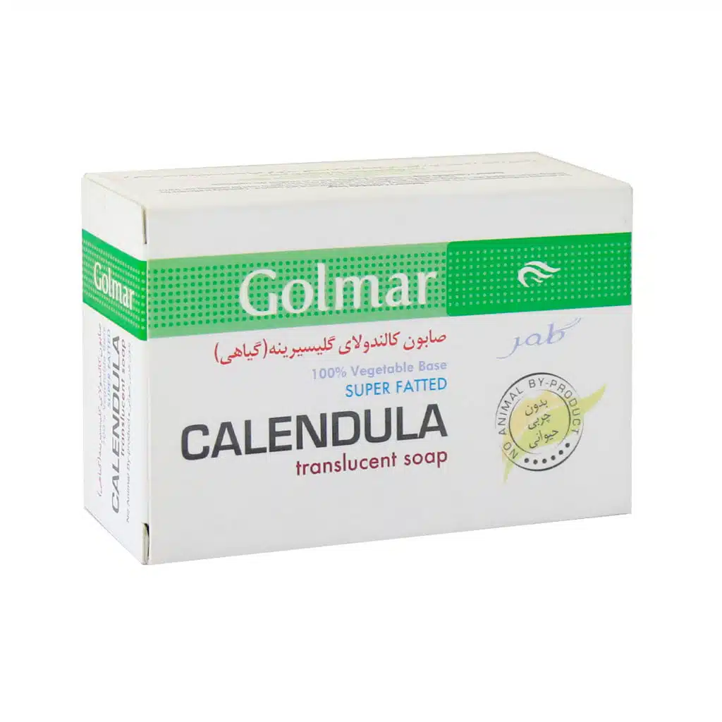 Golmar-Calendula-Translucent-Soap-90-g.jpg.webp صابون کالاندولای گلیسیرینه گیاهی گلمر 90 گرم