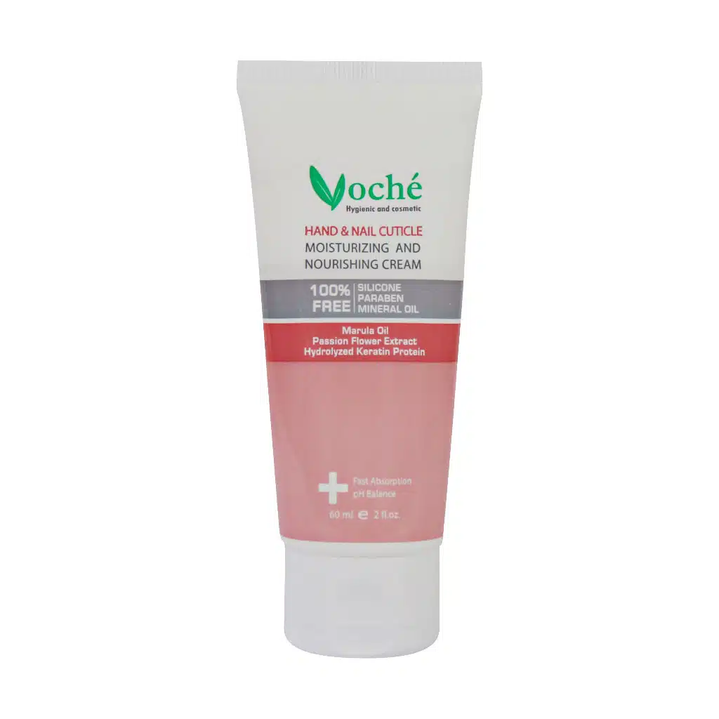 Voche-Hand-Nail-Cuticle-Cream-60.jpg.webp کرم مرطوب کننده و مغذی دست و کوتیکول ناخن وچه 60 میلی لیتر