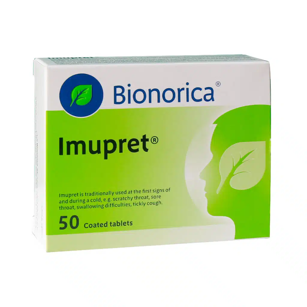 Bionorica-Imupret-50-Coated-Tablets.jpg.webp قرص روکش دار ایموپرت بیونوریکا 50 عدد
