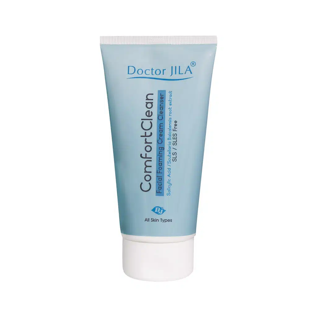 Doctor-Jila-Comfort-Clean-Facial-Foaming-Cream-Cleander.jpg.webp کرم فوم پاک کننده صورت کامفورت کلین دکتر ژیلا