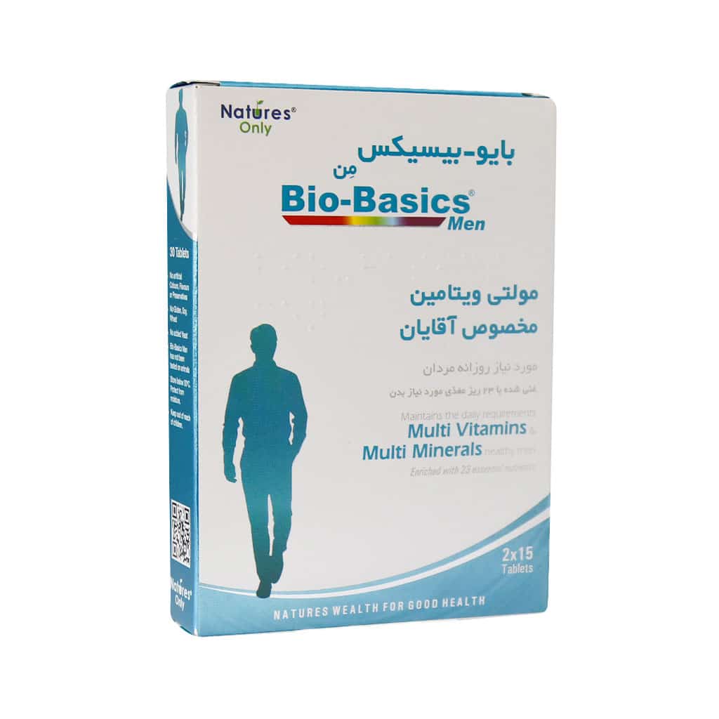 Natures-Only-Bio-Basics-For-Men-30-Tabs قرص مولتی ویتامین بایوبیسیکس آقایان نیچرز اونلی