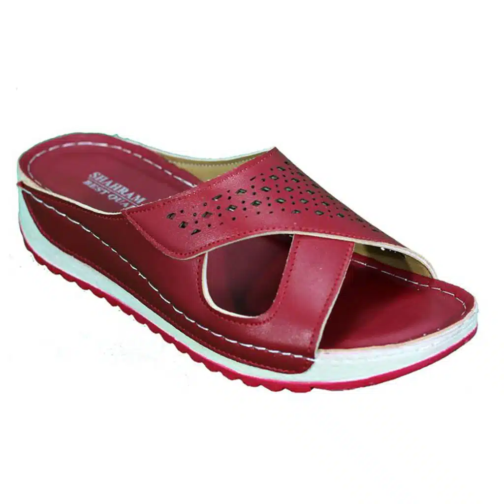 shahram-teb-1027-red.jpg.webp صندل طبی راحتی قرمز زنانه شهرام طب مدل 1027