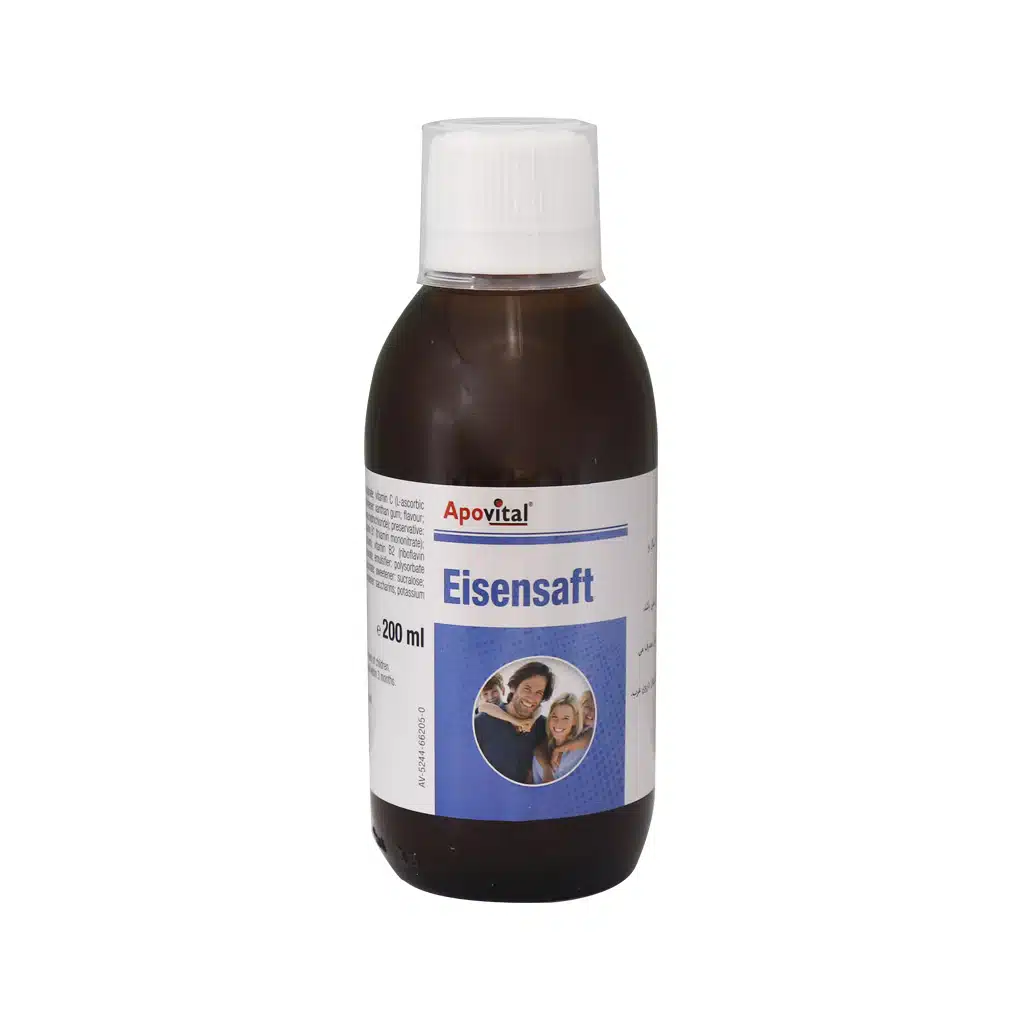 Apovital-Eisensaft-Syrup-200-Ml.jpg.webp شربت آیزن سافت آپوویتال با طعم تافی 200 میلی لیتر