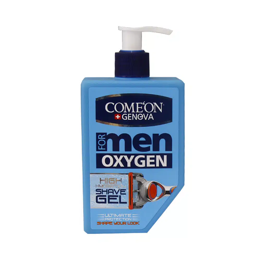 Comeon-Oxygen-Shave-Gel-For-Men.jpg.webp ژل اصلاح ریش مردانه کامان مدل اکسیژن مناسب پوست خشک تا نرمال