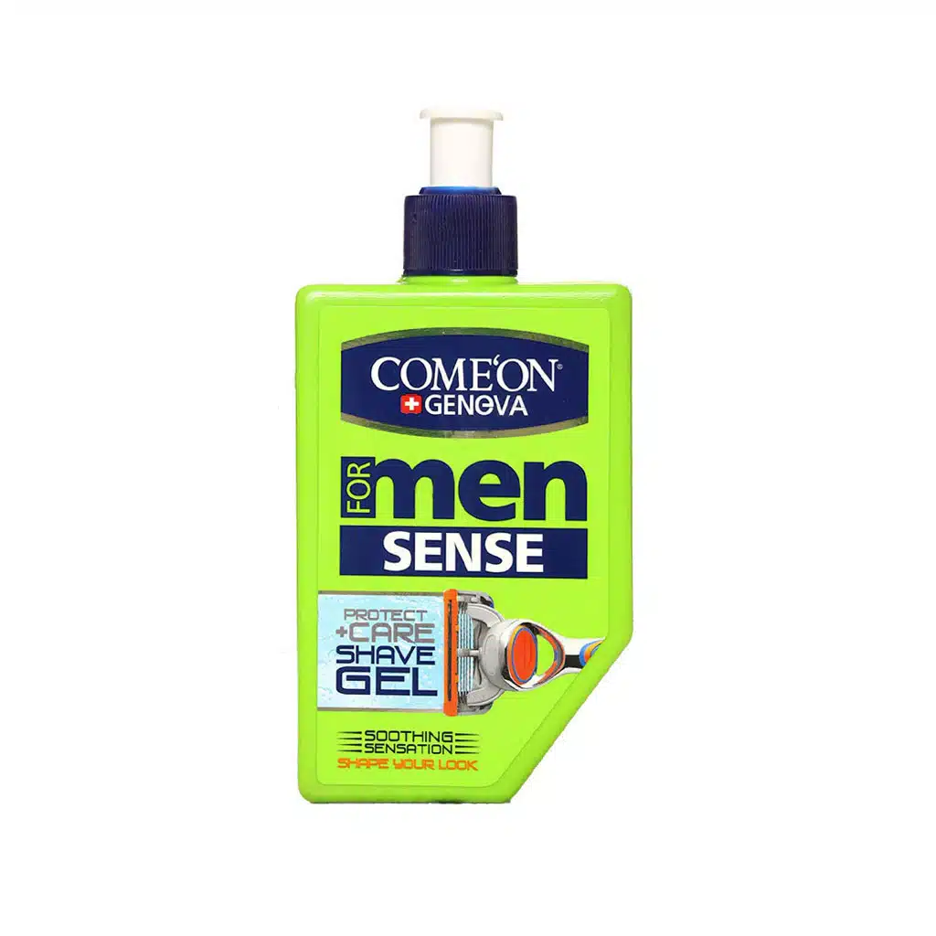 Comeon-Sense-Shave-Gel-For-Men-260.jpg.webp ژل اصلاح ریش مردانه کامان مناسب پوست های حساس