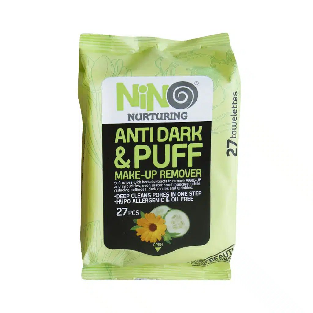 Nino-Anti-Dark-And-Puff-Make-up-Remover-27-Pcs.jpg.webp دستمال مرطوب پاک کننده آرایش ضد تیرگی و پف نینو 27 عدد