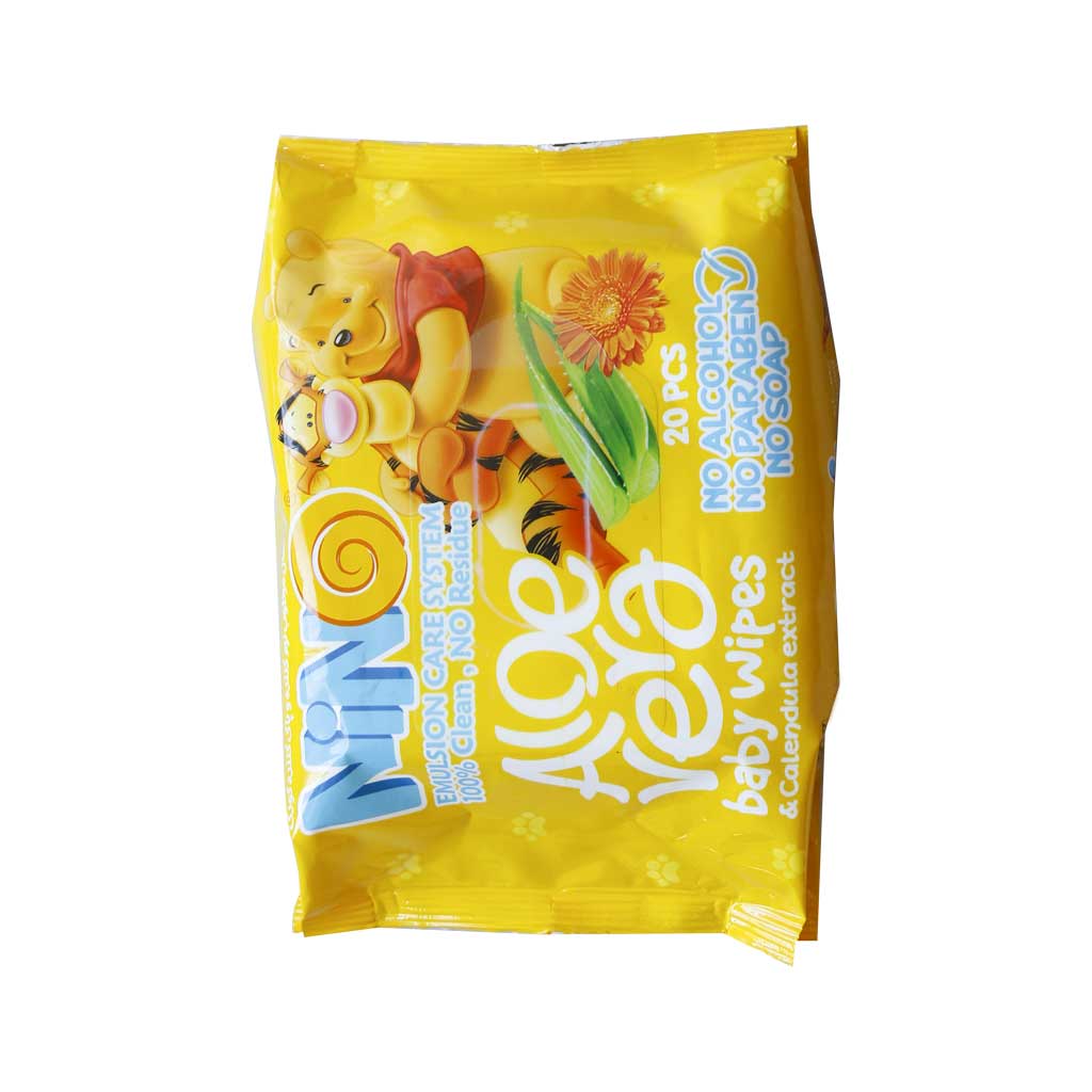 Nino-Hand-Fresh-Baby-Wipes-20-Pcs دستمال مرطوب نرم کننده و پاک کننده کودک نینو
