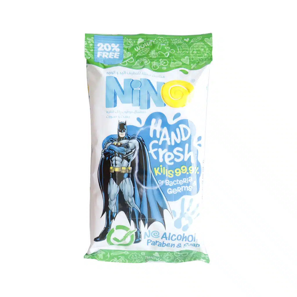 Nino-Hand-Fresh-Wipes-Animation-Design-10-Pcs.jpg.webp دستمال مرطوب پاک کننده دست و صورت نینو طرح انیمیشن 10 عدد