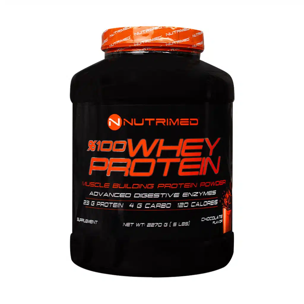 Nutrimed-Whey-Protein-۱۰۰-۲۲۷۰-g.jpg.webp پودر پروتئین وی 100 درصد نوتریمد 2270 گرم