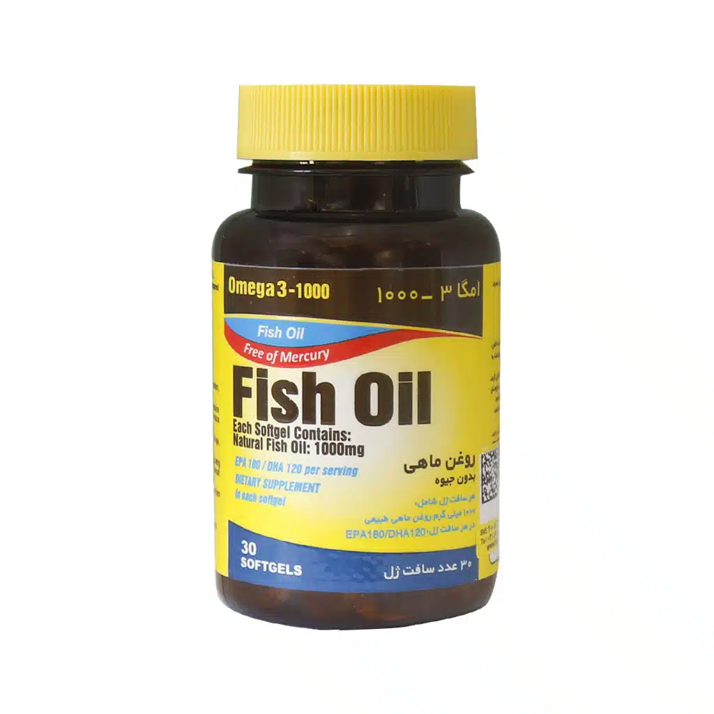 Yas-Kavir-Meybod-Omega-3-1000-Mg-Softgels.jpg.webp سافت ژل امگا 3 بدون جیوه یاس کویر میبد 1000 میلی گرم 30 عدد