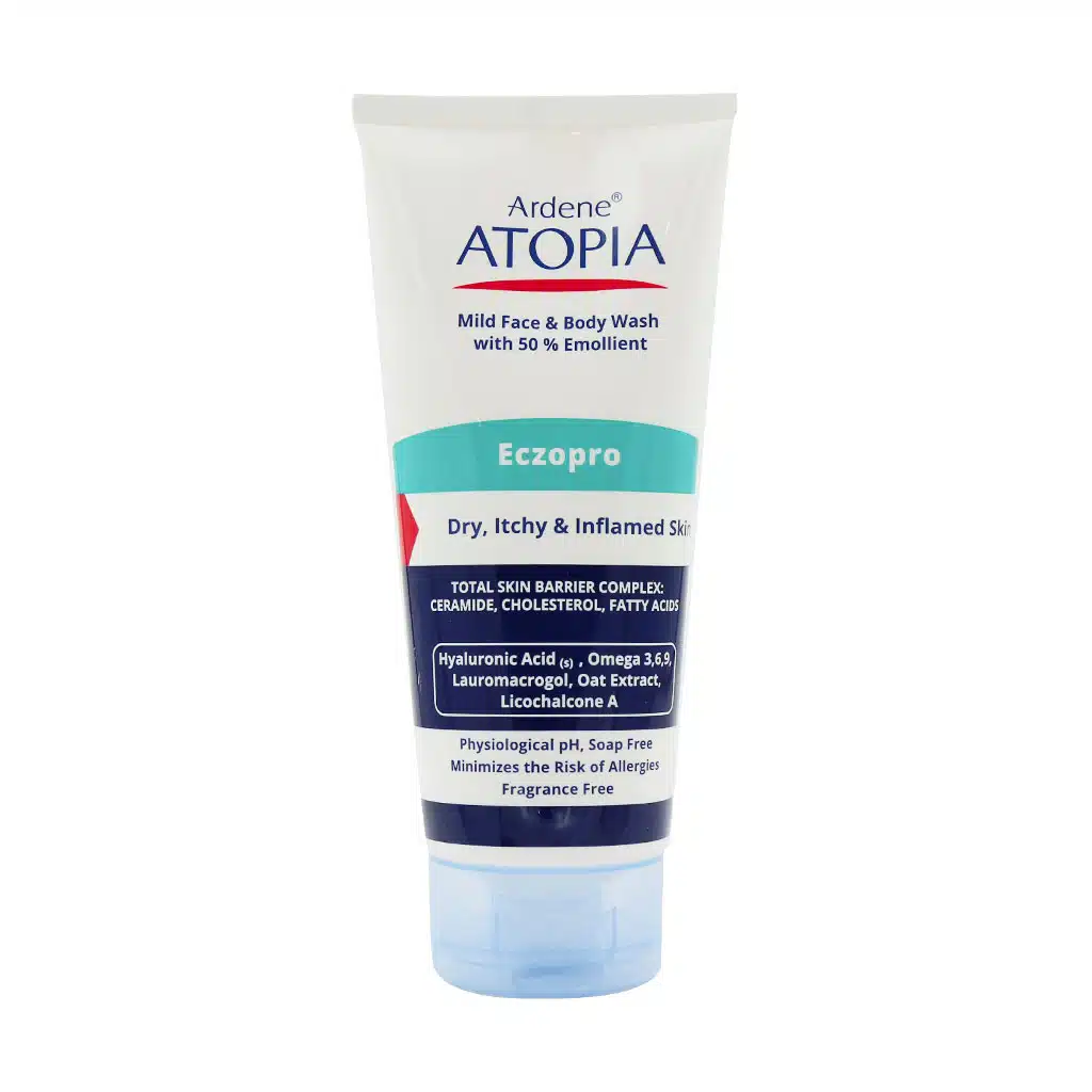 Arden-Atopia-Mild-Face-And-Body-Wash-200-g-1.jpg.webp لوسیون شوینده بسیار ملایم حاوی 50 درصد روغن نرم کننده آتوپیا آردن 200 گرم